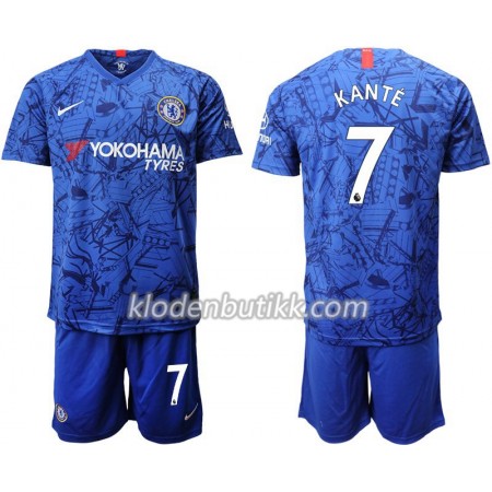Chelsea Kante 7 Barn Hjemmedraktsett 2019-2020 Kortermet (+ Korte bukser)